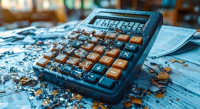 Smashed calculator