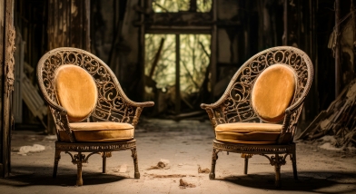 Two dusty chairs