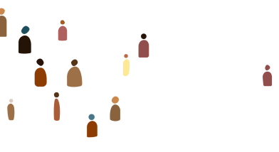People illustrations spread out