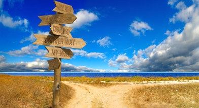 signposts with pathways