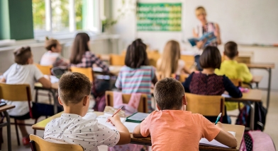 Teacher with class