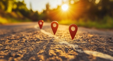 Road map markers