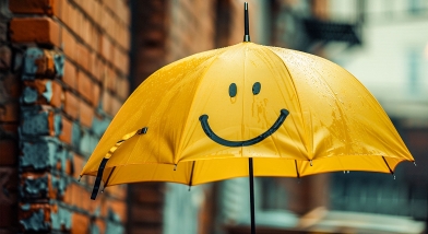 Optimistic outlook umbrella