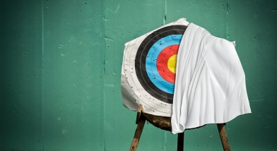 Target covered by sheet