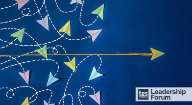 Paper arrow going forward