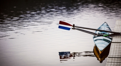 rowing boat on water