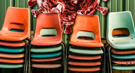 stacked chairs