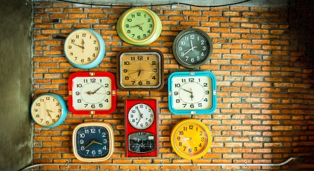 Clocks on wall