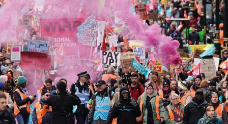 Strike action march 