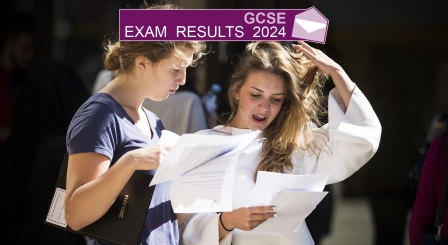 Students opening their GCSE results