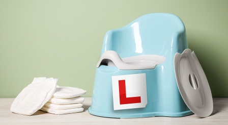 Learner plate potty training