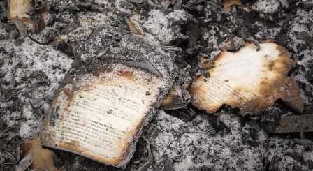 books to ashes