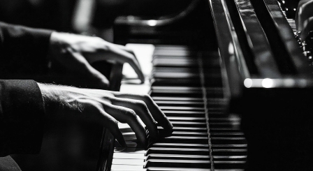 Black and white piano keys