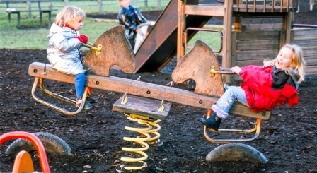 children on seasaw