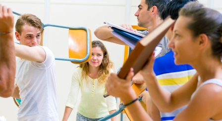 Pupils fighting in class