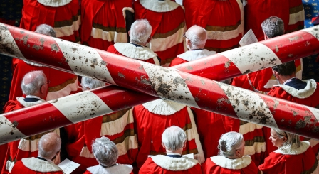House of lords with barrier