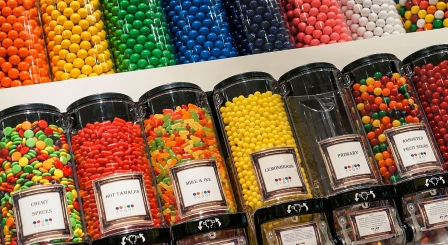 Sweets in jars