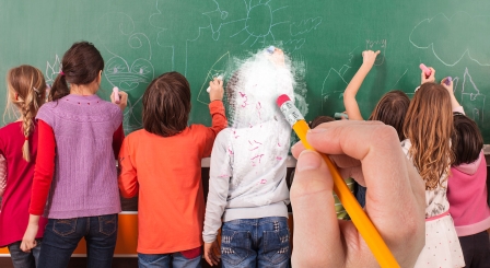 Child being erased