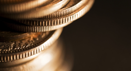 Stacked coins