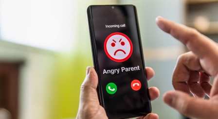 Incoming call by angry parent