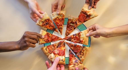 Slices of pizza