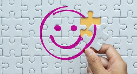 Missing link jigsaw happy