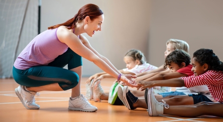 SEND teaching PE class