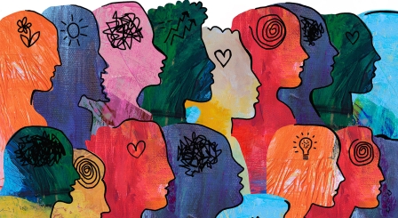 inclusive education illustration of different heads