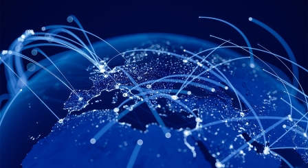 Digital map of UK and europe