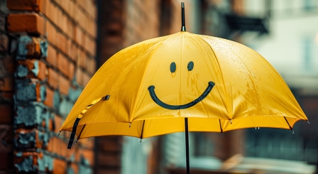 Optimistic outlook umbrella