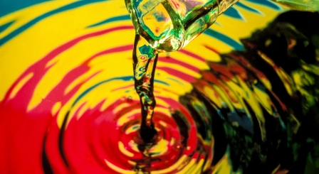 Water pouring from Bottle