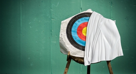 Target covered by sheet