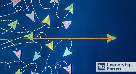 Paper arrow going forward