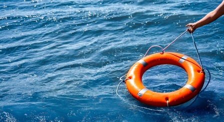 Throwing a life buoy