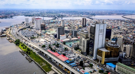 Arial shot of Lagos, Nigeria