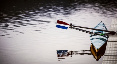 rowing boat on water