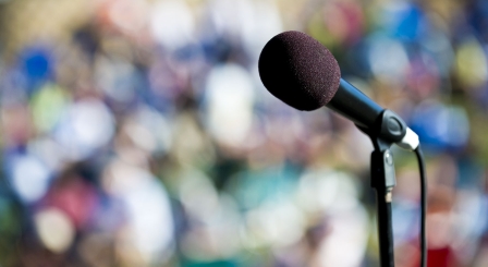 Mic crowd public speaking