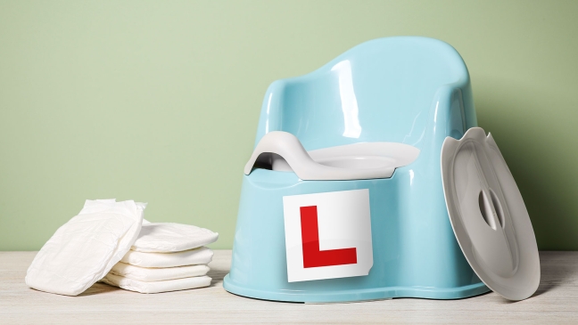 Learner plate potty training