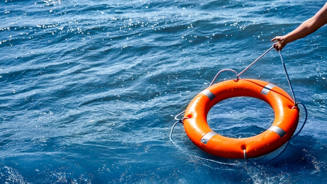 Throwing a life buoy