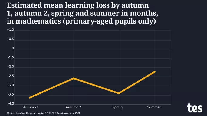 graph showing estimated mean loss learning in maths