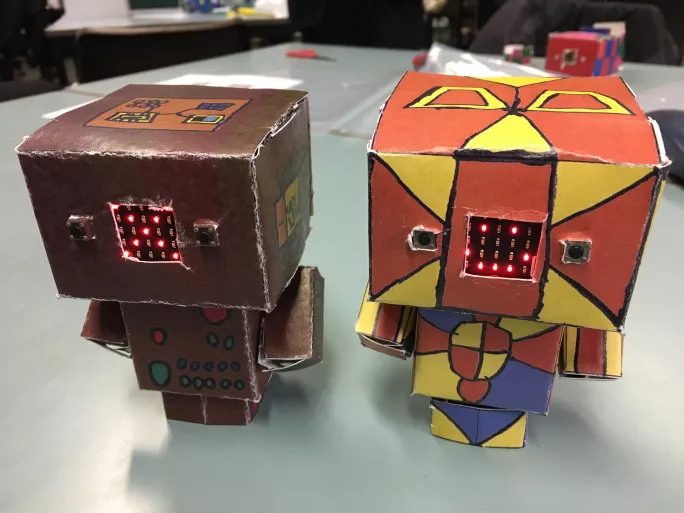 Pupils use micro:bits to create robots