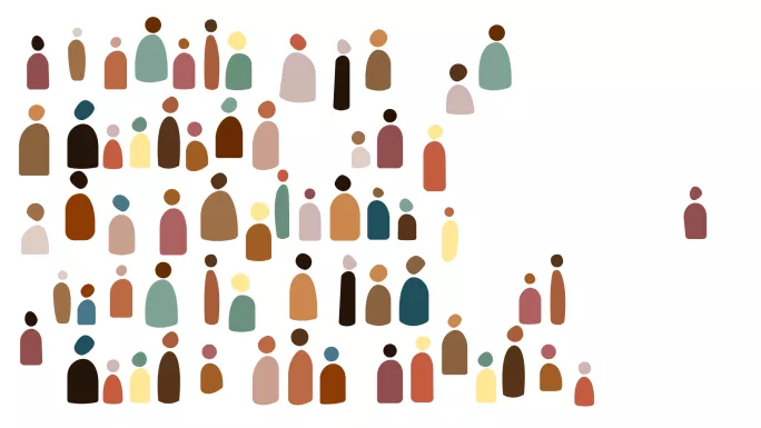 People illustrations spread out