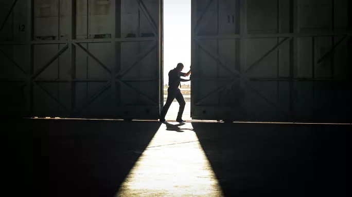Closing door