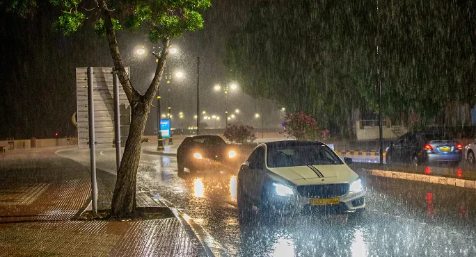 Rainfall in Muscat Oman