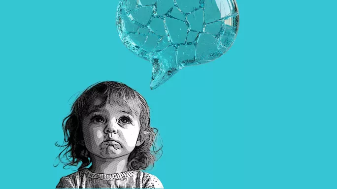 Broken speech bubbles