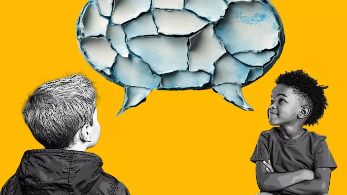 Broken speech bubbles