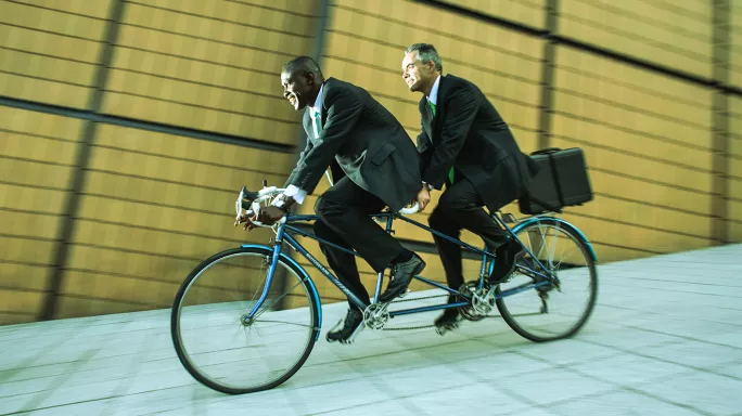 Two CEOs working together