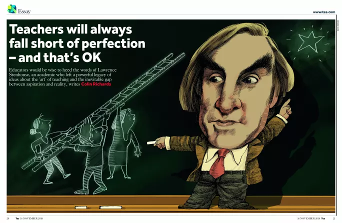 Teachers will always fall short of perfection - and that's ok, Tes magazine, 16 November