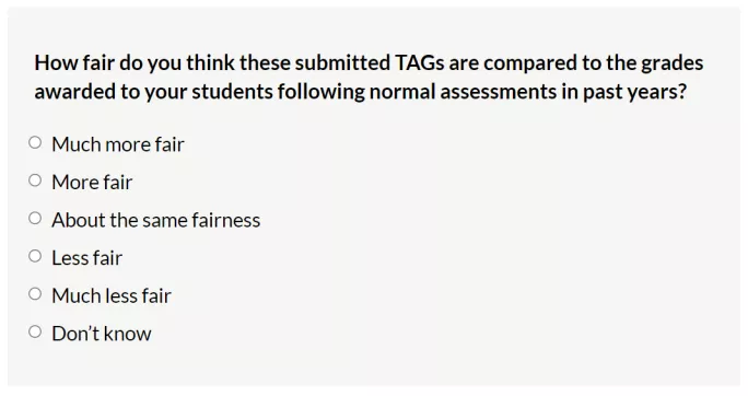 fair ofqual survey