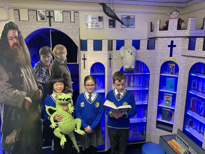 Howard Junior School's Harry Potter library